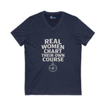 V-Neck Tee Real Women Graphic Print Shirt