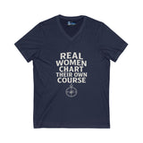 V-Neck Tee Real Women Graphic Print Shirt