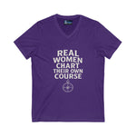 V-Neck Tee Real Women Graphic Print Shirt
