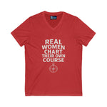 V-Neck Tee Real Women Graphic Print Shirt