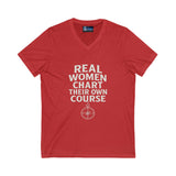 V-Neck Tee Real Women Graphic Print Shirt