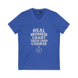 V-Neck Tee Real Women Graphic Print Shirt