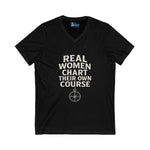 V-Neck Tee Real Women Graphic Print Shirt