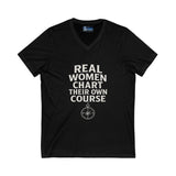 V-Neck Tee Real Women Graphic Print Shirt