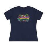 Cotton Tee - Sargasso Tropical Print Women's T-Shirt