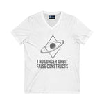 V-Neck Tee - 'I no longer orbit' design