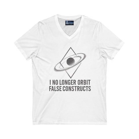 V-Neck Tee - 'I no longer orbit' design