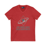 V-Neck Tee - 'I no longer orbit' design
