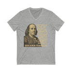 V-Neck Tee Benjamin Franklin Women Portrait Shirt