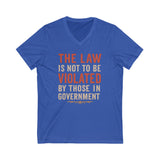 V-Neck Tee - No Government Violation Print
