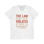 V-Neck Tee - No Government Violation Print