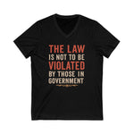 V-Neck Tee - No Government Violation Print