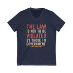 V-Neck Tee - No Government Violation Print