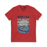 T-Shirt Boat Full of Holes Unisex V-Neck Tee