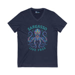 V-Neck Tee - Sargasso Octopus Design