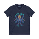 V-Neck Tee - Sargasso Octopus Design