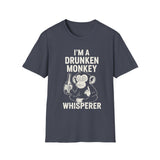 T-Shirt Drunken Monkey Whisperer Funny Graphic Tee