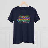 Cotton Tee - Sargasso Tropical Print Women's T-Shirt