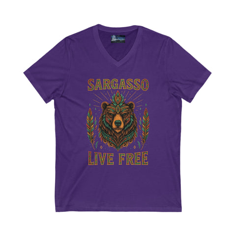 V-Neck Tee Sargasso Bear Graphic Shirt