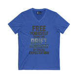 V-Neck Tee - 'Free Your Self' Design