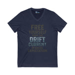 V-Neck Tee - 'Free Your Self' Design
