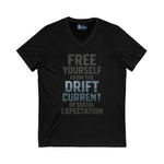 V-Neck Tee - 'Free Your Self' Design