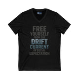 V-Neck Tee - 'Free Your Self' Design