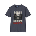 Graphic Tee Unisex Softstyle T-Shirt - Sober Your Drunken Monkey Design