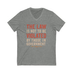 V-Neck Tee - No Government Violation Print