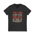 V-Neck Tee - No Government Violation Print