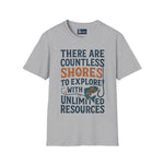 Exploration Unisex T-Shirt - Countless Shores Design