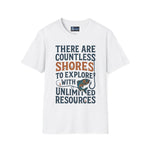 Exploration Unisex T-Shirt - Countless Shores Design