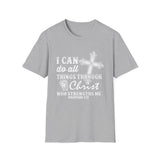 I Can Do All Things Through Christ Who Strengthens Me, I Plan To Fish, Men's Lightweight Fashion Tee