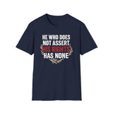 Unisex T-Shirt Asserting Rights Design