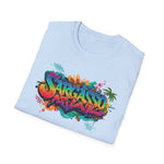 Tropical Vibes Graffiti sargasso live free Unisex T-Shirt - Live Free Design