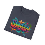 Tropical Vibes Graffiti sargasso live free Unisex T-Shirt - Live Free Design