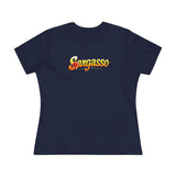 Women's Cotton Tee - Sargasso Flowered Print