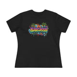 Cotton Tee - Sargasso Tropical Print Women's T-Shirt