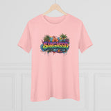 Cotton Tee - Sargasso Tropical Print Women's T-Shirt