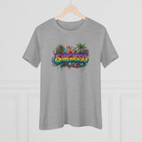 Cotton Tee - Sargasso Tropical Print Women's T-Shirt
