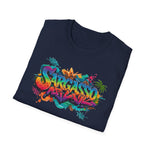 Tropical Vibes Graffiti sargasso live free Unisex T-Shirt - Live Free Design