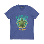 V-Neck Tee - Sargasso Turtle Print
