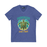 V-Neck Tee - Sargasso Turtle Print