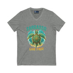 V-Neck Tee - Sargasso Turtle Print