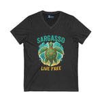 V-Neck Tee - Sargasso Turtle Print