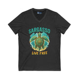 V-Neck Tee - Sargasso Turtle Print