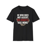 Unisex T-Shirt Asserting Rights Design