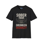 Graphic Tee Unisex Softstyle T-Shirt - Sober Your Drunken Monkey Design