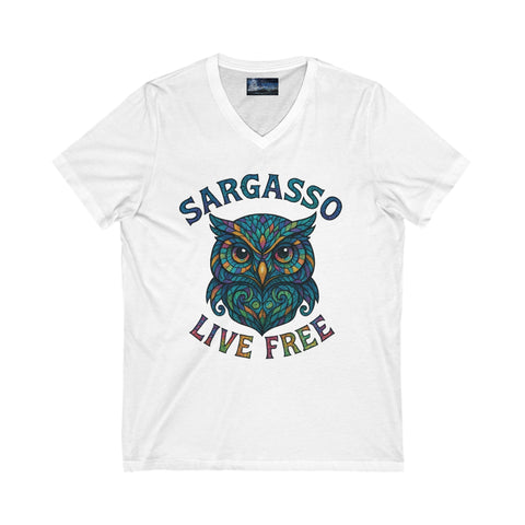 V-Neck Tee Sargasso Crystal Owl Shirt