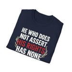 Unisex T-Shirt Asserting Rights Design